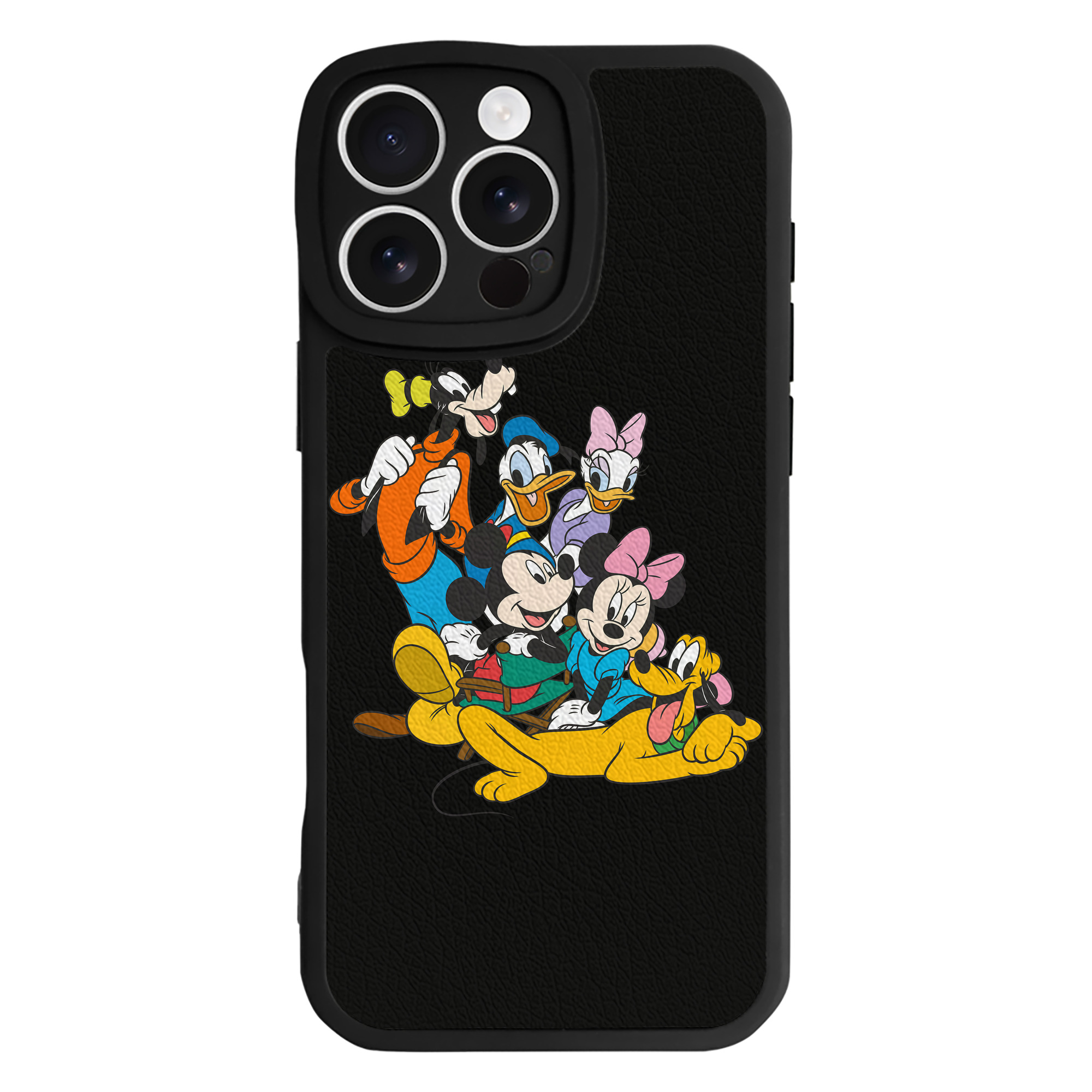 （画像用） ミッキーマウス Mickey Mouse 【iPhone 16シリーズ対応】シリコンスマホケース（レザー調） 材質：シリコン